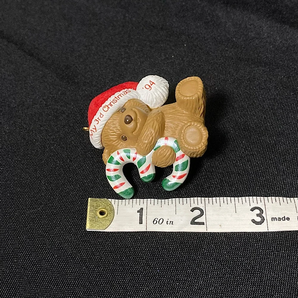 💚 Vintage Hallmark Keepsake Ornament Child’s Third Christmas 1994 Teddy Bear